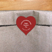 Business Valentijn Greeting on Red Heart Sticker