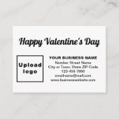 Business Valentijn Greeting on White Informatiekaartje (Voorkant)