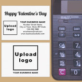 Business Valentijn Greeting on White Informatiekaartje