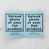 Business Valentijn Light Blue Folded Wenskaart Kaart (Binnen)