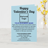 Business Valentijn Light Blue Folded Wenskaart Kaart (Gele Bloem)