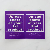 Business Valentijn Paars Folded Wenskaart Kaart (Binnen)