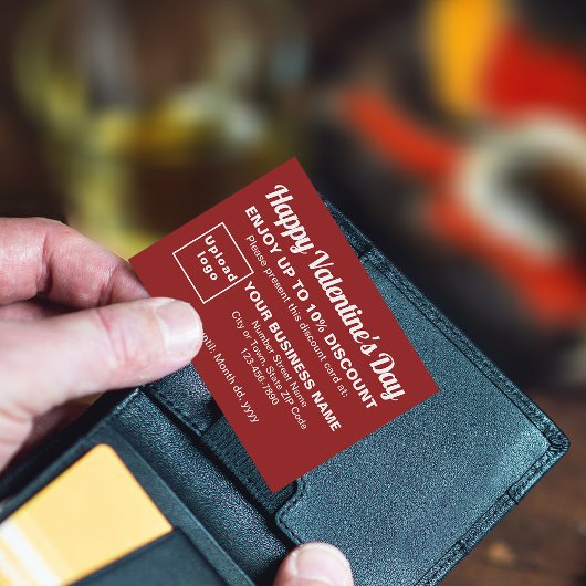 Business Valentijn Red Discount Kaart Kortingskaartje