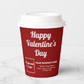 Business Valentijn Red Paper Cup Papieren Bekers (Voorkant)