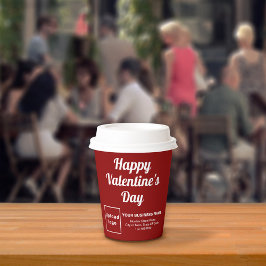 Business Valentijn Red Paper Cup Papieren Bekers
