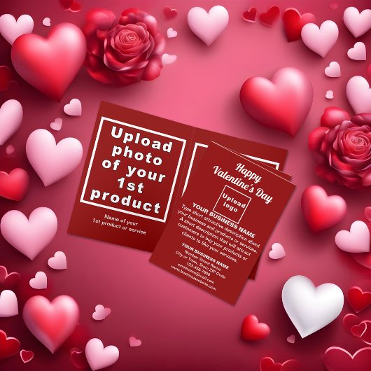 Business Valentijn rood gevouwen vakantie Kaart