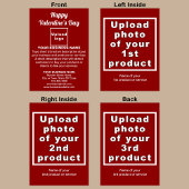 Business Valentijn rood gevouwen vakantie Kaart