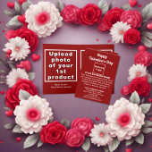 Business Valentijn rood gevouwen vakantie Kaart