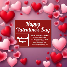 Business Valentijn rood vakantie Briefkaart