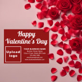 Business Valentijn rood vakantie Briefkaart