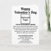 Business Valentijn White Folded Wenskaart Kaart (Voorkant)