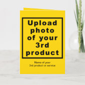 Business Valentijn Yellow Folded Wenskaart Kaart (Achterkant)