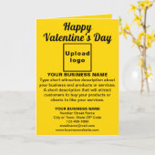 Business Valentijn Yellow Folded Wenskaart Kaart (Gele Bloem)
