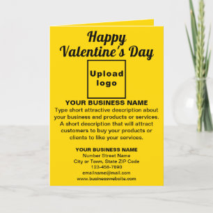 Business Valentijn Yellow Folded Wenskaart Kaart