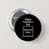 Business Valentine Greeting On Navy Blue  Ronde Button 5,7 Cm (Voorkant /achterkant)