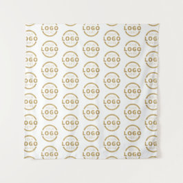 Business Video Conference Backdrop van Logo bedrij Wandkleed