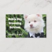 Business voor Mobile Dog Pet Grooming Service Klantenkaartje (Voorkant)