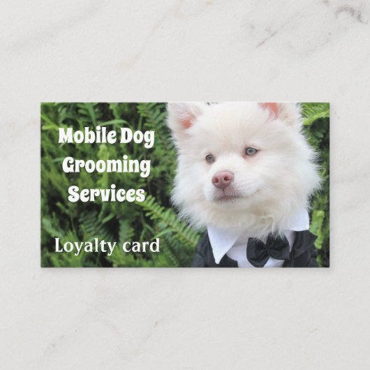 Business voor Mobile Dog Pet Grooming Service Klantenkaartje (Voorkant)