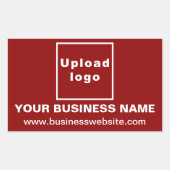 Business Website op Red Rectangle-Sticker Rechthoekige Sticker (Voorkant)