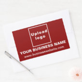 Business Website op Red Rectangle-Sticker Rechthoekige Sticker (Envelop)
