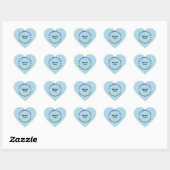 Business Website over Light Blue Heart Shape Stick Hart Sticker (Vel)