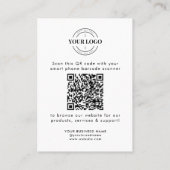Business Website QR Code Scan Me Company Logo Visitekaartje (Achterkant)