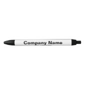Business White en Black Company Name Sjabloon Zwarte Inkt Pen (Voorkant)