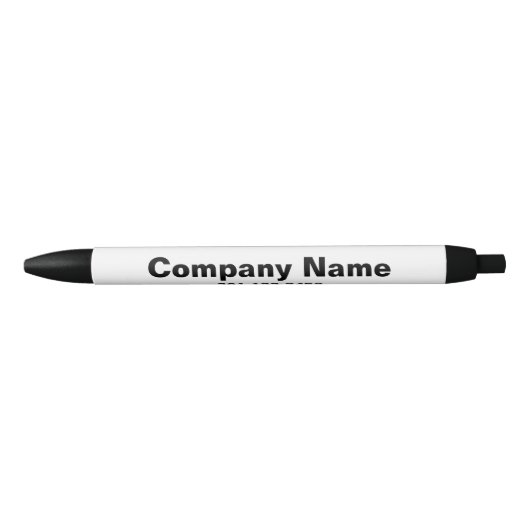 Business White en Black Company Name Sjabloon Zwarte Inkt Pen (Voorkant)
