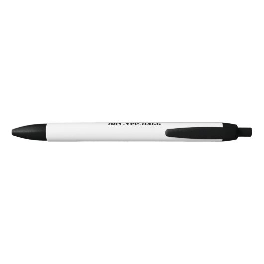 Business White en Black Company Name Sjabloon Zwarte Inkt Pen (Achterkant)