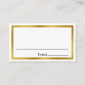 Business White en Gold Your Logo Sjabloon Plaatskaartje (Voorkant)