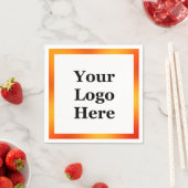 Business White en Oranje gradiënt Uw Logo hier Servet (Insitu)