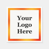 Business White en Oranje gradiënt Uw Logo hier Servet (Voorkant)