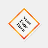 Business White en Oranje gradiënt Uw Logo hier Servet (Hoek)