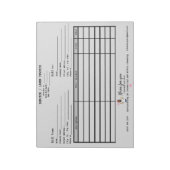 Business White Factuurreinigingsbedrijf Notitieblok (Linkerzijde)