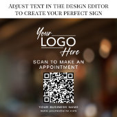 Business White Logo QR-code Raamsticker