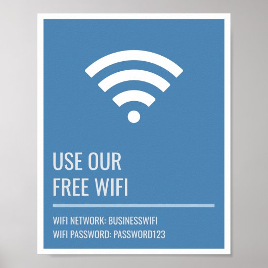 Business WiFi Access Poster (Voorkant)