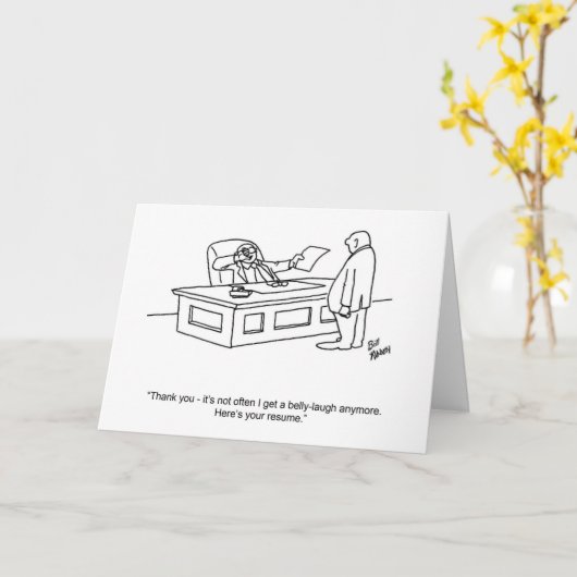 Business Workplace Humor Wenskaart Kaart (Gele Bloem)