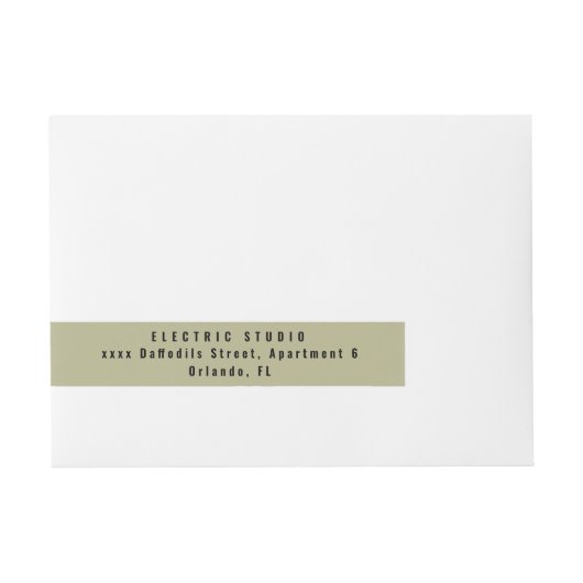 Business Wraparing Address Label Adreslabel Wikkel (Voorkant)