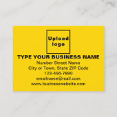 Business Yellow Appointation Card Afsprakenkaartje (Achterkant)