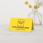 Business Yellow Folded Loyalty Kaart (Voorkant)