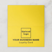 Business Yellow Folded Loyalty Kaart (Buitenkant ongevouwen)