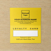 Business Yellow Folded Loyalty Kaart