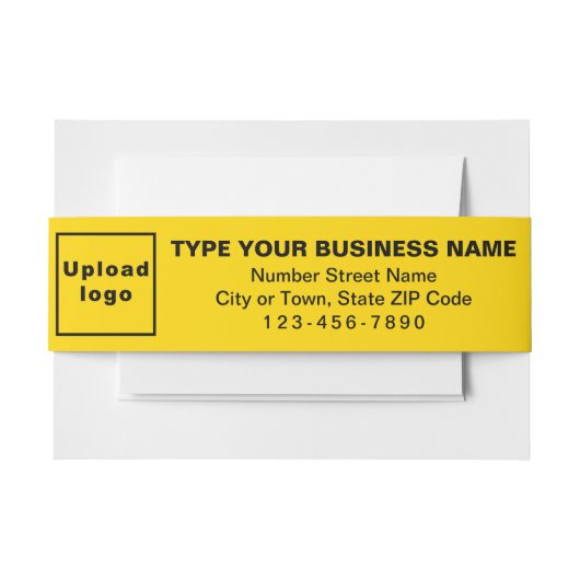 Business Yellow Landscape Format Uitnodigingen Wikkel (Voorkant Voorbeeld)