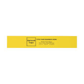 Business Yellow Portrait Format Uitnodigingen Wikkel (Vlak)