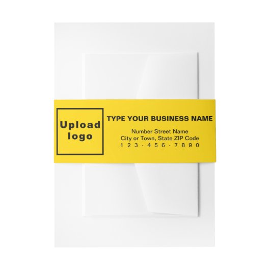 Business Yellow Portrait Format Uitnodigingen Wikkel (Voorkant Voorbeeld)