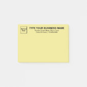 Business Yellow Rectangle plaatst deze notitie Post-it® Notes (Voorkant)