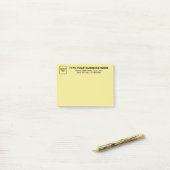 Business Yellow Rectangle plaatst deze notitie Post-it® Notes (Op bureau)