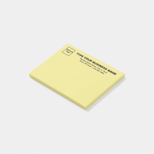 Business Yellow Rectangle plaatst deze notitie Post-it® Notes (Schuin)