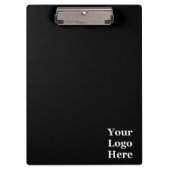 Business Your Logo here Black Sjabloon Klembord (Voorkant)