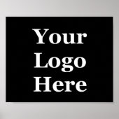 Business Your Logo here Black Sjabloon Poster (Voorkant)